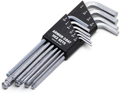 Armor Coat - UST274678 - Short L-Shaped SAE Armor Coat Ball End Hex Key Set, Number of Pieces: 10