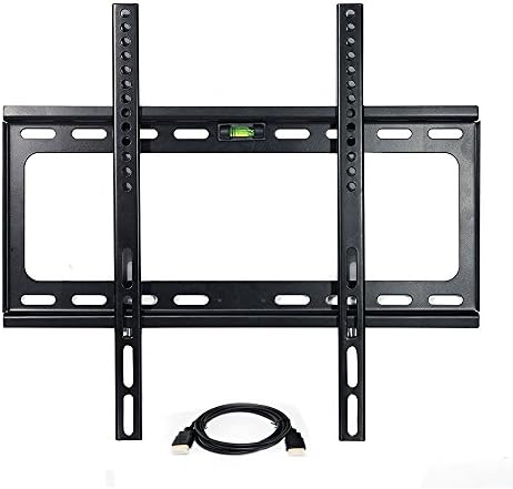 TV Wall Mount, Tecinx Fixed Slim Low Profile TV Wall Mount Bracket for Most 26-55 Inch VESA up to 400X400 mm LCD LED Plasma Flat Screen TVs Includes 6 Feet HDMI Cable