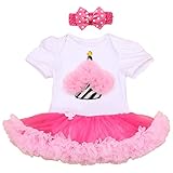 Gmasking 赤ちゃんドレス 女の子ワンピース ガールズスカート ベビー誕生日ドレス 0歳 1歳 2歳 リボン飾り付き 2セット (M(3-6Months))