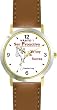 Habit 1 - Be Proactive (Spanish Text) - DELUXE TWO-TONE WATCH from THE 7 HABITS - WATCH COLLECTION BY WATCHBUDDY&reg; - Arabic Numbers - Brown Leather Strap-Size-Children's Size-Small ( Boy's Size & Girl's Size )