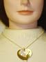 Genuine Gold Plated Short Chain Necklace Crystal Loaded Heart Pendant and Earrings