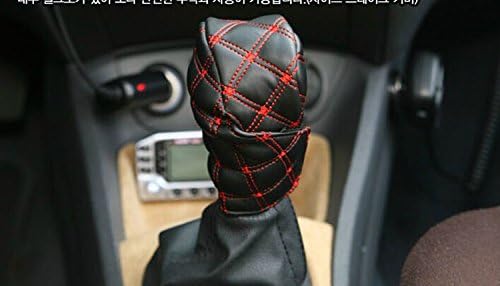 Autotronic 3 in 1 Auto Gear Shift Knob Rearview Mirror Hand Brake Cover Set Red Wine