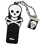 Scallywag Skull and Crossbones 4 GB USB 2.0 Flash Drive EKMMD4GSWBL (Black)