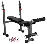 XMark Fitness Narrow Weight Bench with Leg Developer