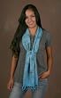 Rayon Batik Scarf - Turtle Design, 10" X 66"