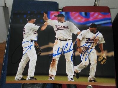 Cuddyer Revere Repko Minnesota Twins SIGNED 8x10 Photo - Autographed MLB Photos