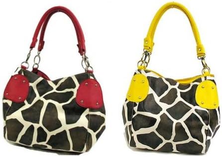 KENYA - Giraffe Print Hobo Handbag with Double Handles by Eliebags