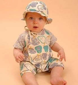 Sckoon Organic Cotton Round Kimono Blue Pear 6-12 Month
