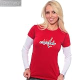 Majestic Threads Washington Capitals Women's Double Layer Thermal With Swarovski Crystals Extra Large