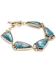 Barse "Sanibel" Turquoise Metal Matrix Link Bracelet