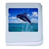 Baby Blanket Sky Blue Dolphins Singing