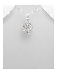 CZ Pendant Necklace In 92.5 Sterling Silver