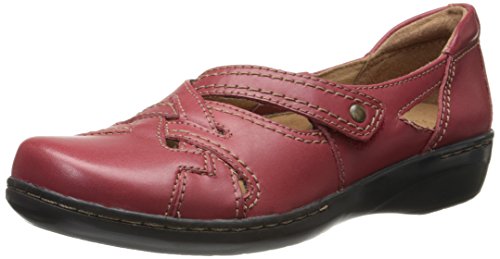 Clarks Women's Evianna Peal Flat, Red, 7 M US