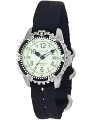Momentum Womens 1M-DV01L8B M1 Lime Dial Black Re-Ply Nylon Dive Watch