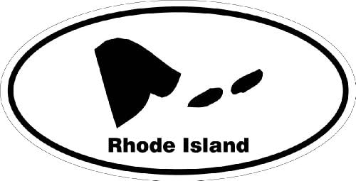 Rhode Island RI State Oval Images, Vinyl Car Decal, 'Carbon Fiber', '10-by-10 inches'