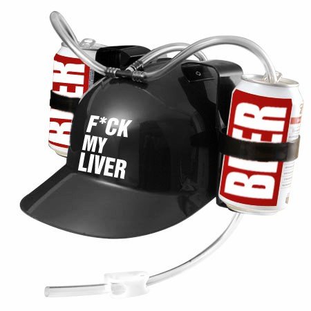 F*ck my liver party time beer helmet