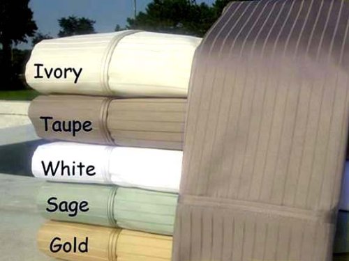 MARRIKAS 1000TC Egyptian Cotton KING TAUPE Pin Stripe Sheet Set MARRIKAS 1000TC Egyptian Cotton KING TAUPE Pin Stripe Sheet Set