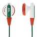 2XL 2X-001N Ratio Nuevo Sonido Ear Bud Headphones (Red,White,Green)