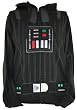 Star Wars Mens Zip Up Costume Hoodie Sweatshirt - Full Darth Vader Costume on Black (Large)