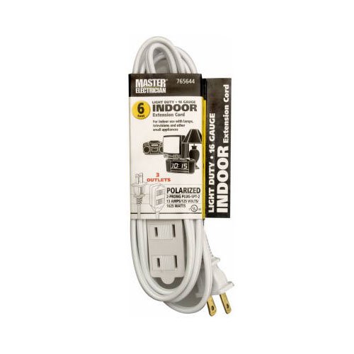 Ho Wah Kintron #09411ME ME6' 16/2 White Extention Cord