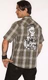 Lucky 13 Six Pack to Go Green Plaid Western Short Sleeve Shirt