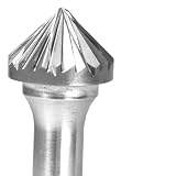 CARBIDE BUR GROBET DEBURRING USA MADE 3/4" HEAD DIA. 3/8" HEAD LENGTH 90 DEG. 1/4" STANDARD CUT