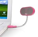 JLab USB Laptop Speakers - Portable, Compact, Travel Notebook Speaker for PC and Mac - B-Flex Hi-Fi Stereo USB Laptop Speaker - Cotton Candy Pink