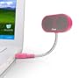 JLab USB Laptop Speakers - Portable, Compact, Travel Notebook Speaker for PC and Mac - B-Flex Hi-Fi Stereo USB Laptop Speaker - Cotton Candy Pink