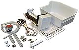 8550 - OEM FACTORY ORIGINAL WHIRLPOOL KENMORE MAYTAG COMPLETE ICEMAKER ADD ON KIT For plastic liner Whirlpool, Kitchen Aid, Roper, Estate and Kenmore (with model prefix 106) refrigerator models made between 1984-1993. Incorporates long flat power cord and plug. Kit includes wiring harness, fill tubes, water valve, ice bin, hardware and instructions