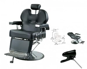 fauteuil portsmouth noir avec ap-tet+repospied+ lave tete