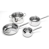 BergHOFF 2211097 8-Piece Earthchef Boreal Cookware Set, Silver