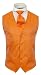 Men's Dark Orange Italian Design Dress Vest Neck/Bow Tie Set for Suit or Tuxedo