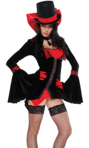 Dissia Fashionable Phantom Lady Halloween Cosplay Costume,Black