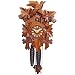 Cuckoo Clock with Birds and Walnut Finish