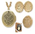 Praying Hands Serenity Prayer Locket Necklace