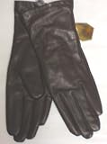 Imported Genuine Brown Leather Microfiber Lined Ladies Gloves Size Med
