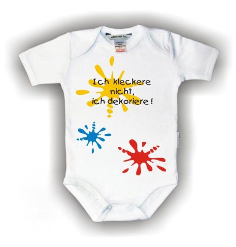 Body Baby 1/1-Arm mit Druck ICH KLECKERE NICHT, ICH DEKORIERE (Gr. 98/104) / 150030