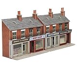 Metcalfe PO223 OO Gauge Card Kit - Low Relief Red Brick Terraced Shop