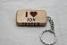 I Love Jon Tester Wooden Keychain