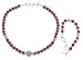 Necklce Bracelet in Sterling Silver and Carnelian Gemstone