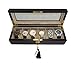 Elegant 6 Piece Ebony Wood Watch Box Display Case and Storage Organizer Box