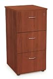 Milano Cherry Locking File Cabinet (Cherry/Silver) (39.4"H x 20.1"W x 23.2"D)