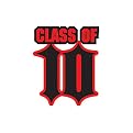 Class of 10 Cheer Cheek Decal 100-pk. - Red/ Black