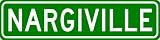 NARGIVILLE Sign - Personalized NARGI Last Name Sign - Aluminum - 6 x 24 Inches