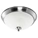 Efficient Lighting Flushmount, Interior Ceiling Light Fixture With Brushed Nickel Finish, Energy Star Qualified