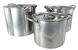 from Buckingham Buckingham Set of 3 Stock Pots with Stainless Steel Lids 20 cm, 23 cm and 26 cm Model 18071