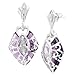 CZ Pink Sterling Silver Earrings