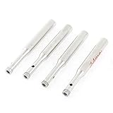 uxcell　ホールソー　直径4mm 　全長47mm 　シルバートーン　電動工具　メタルボディ　4個