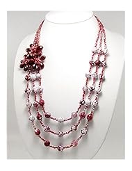 Flower Agate Necklace In Sterling Silver