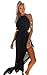 Genluna Women's Lower Chest Strap Fastening Dress
